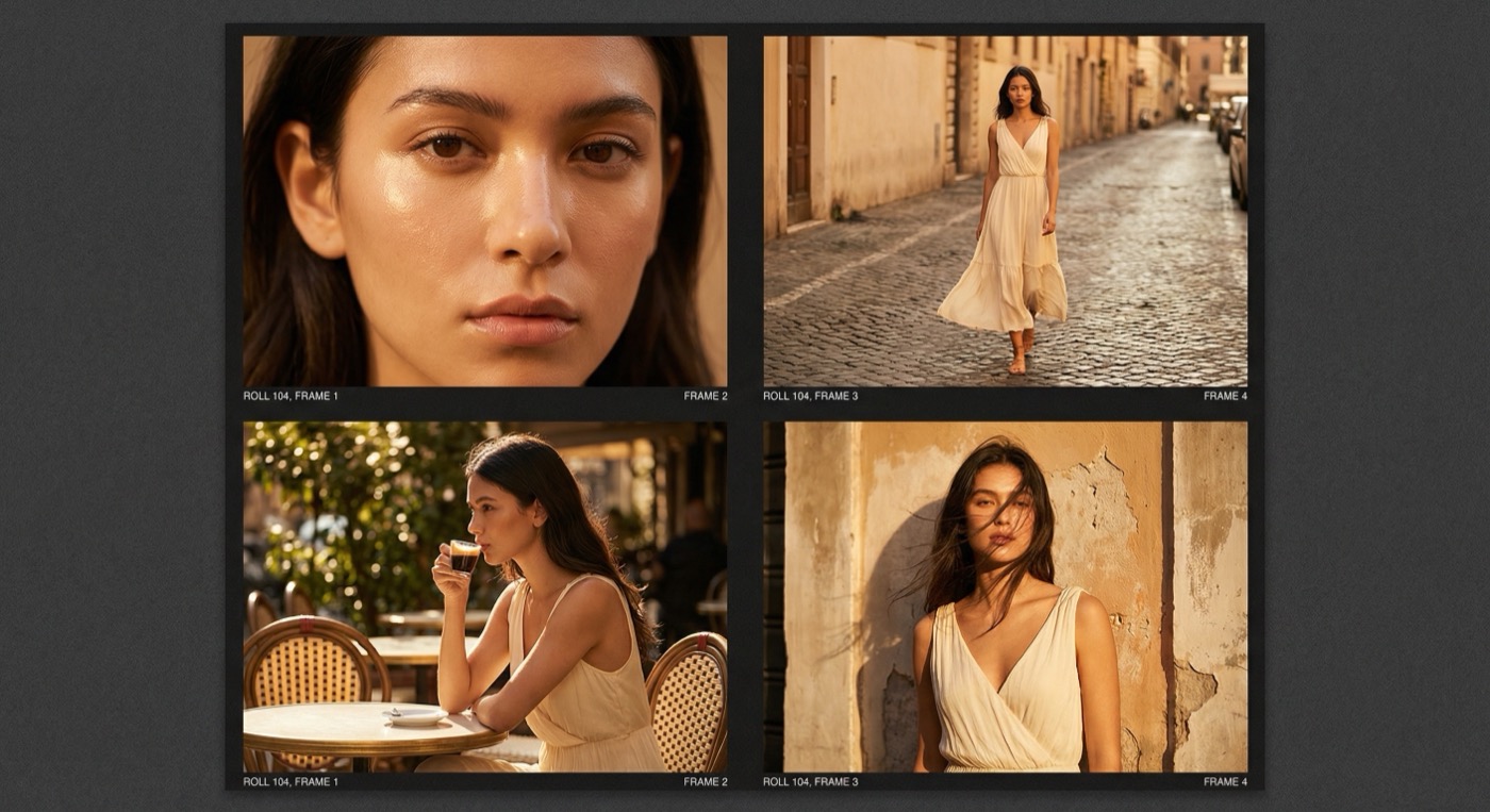 One photo amplified into 4 different angles and compositions